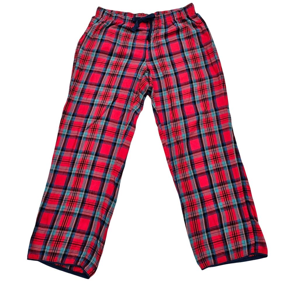 Red Plaid Pants Victoria's Secret Size M Drawstring Med Pjs Pajama Bottoms VGUC